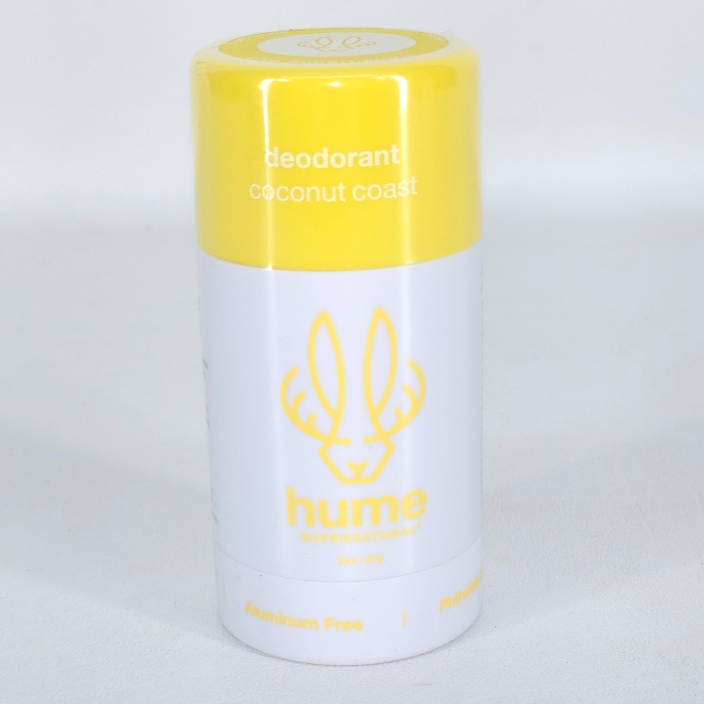 Hume Supernatural Deodorant Coconut Coast 2 oz Plant + Probiotic Aluminum Free